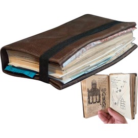 WSADZXC77 Indiana Jones Grail Diary, Classic Movie Props Replica, Vintage Journal Book Creative Collectibles Best Gift, Raiders of the Lost Ark, for Indiana Jones Movie Fans, Brown,6.7 x 4 in