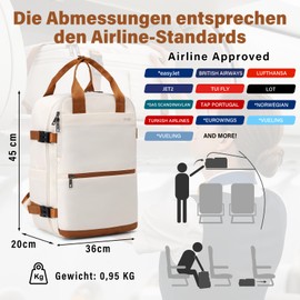 COOLIFE Hand Luggage Backpack for Ryanair 40 x 20 x 25 Travel Backpack Aeroplane 20L Small Hand Luggage Cabin Size Hand Luggage Bag with Laptop Compartment for Weekender Short Trip, dark green