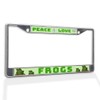 Fastasticdeals Metal Insert License Plate Frame Peace Love Frogs Weatherproof