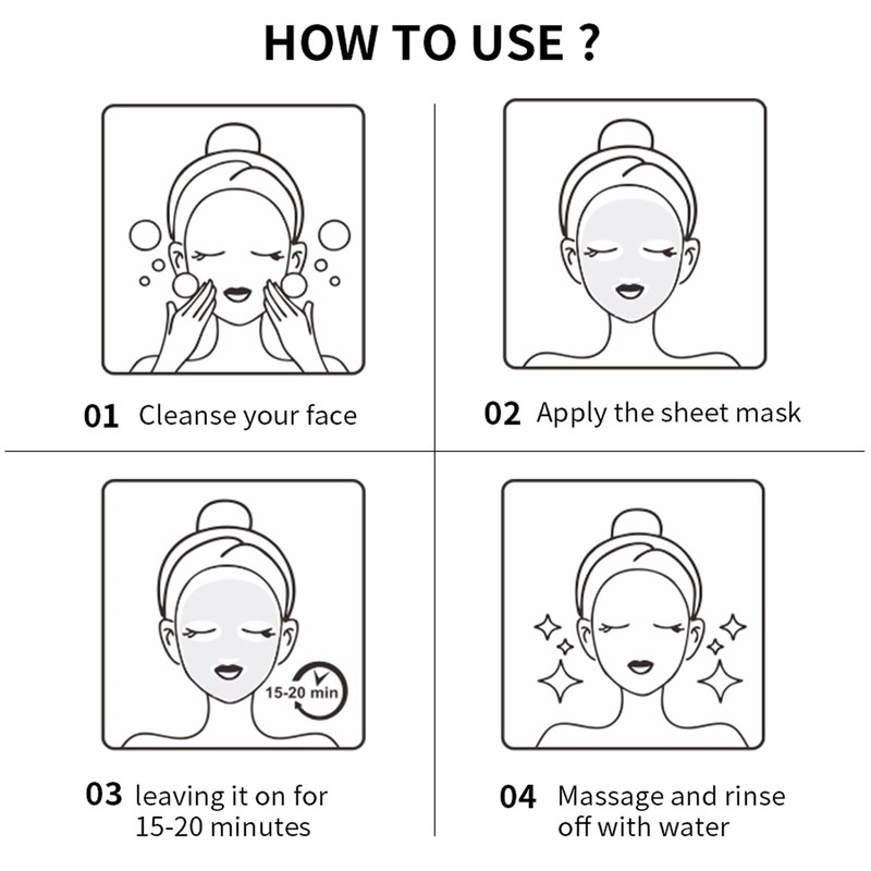 Snail Mucin Face Sheet Mask (5 pcs) - Anti Aging