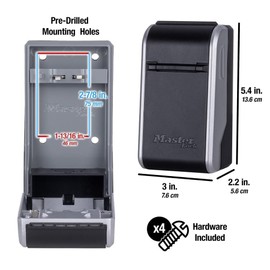 Master Lock 3 Inch Metal Body 4-Digit Locking Combination Wall Mount Lock Box