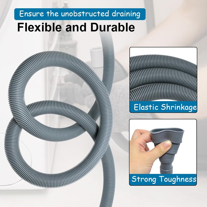 TTFLEX Universal Washing Machine Drain Hose, Washer Drain Hose Extension