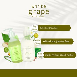 Di Palomo Vegan White Grape & Aloe Handcare Essential Collection. 240ml Hand Soap & Hand & Body Loton. Luxury Hand Wash & Hand Cream. Pamper Gifts for Women. Hand & Body Moisturiser. Vegan Gifts.