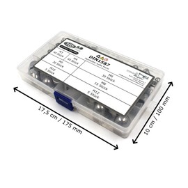 165-Piece Set of Cap Nuts High Shape According to DIN 1587 Stainless Steel A2 V2A Hexagonal Acorn Nuts Sizes M3-M12 (165 Pieces)