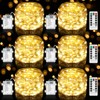 Lakumu 6-Pack 33FT 100 LED Fairy Lights Battery Operated, Remote