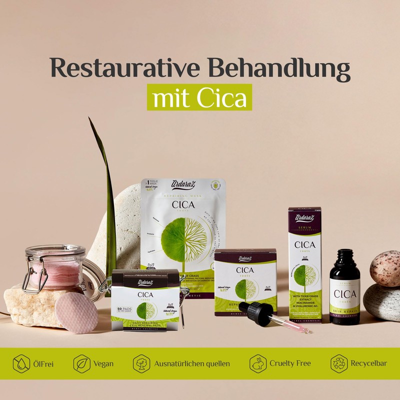 Skincare Repair Kit mit Centella Asiatica und Niacinamid. Originelles Geschenkset