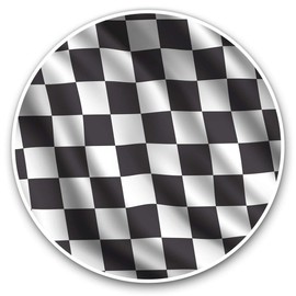 2 x 30cmVinyl Stickers - Checkered Flag Race Racing Decals for Car Van Luggage Scrap Book Fridge #2106