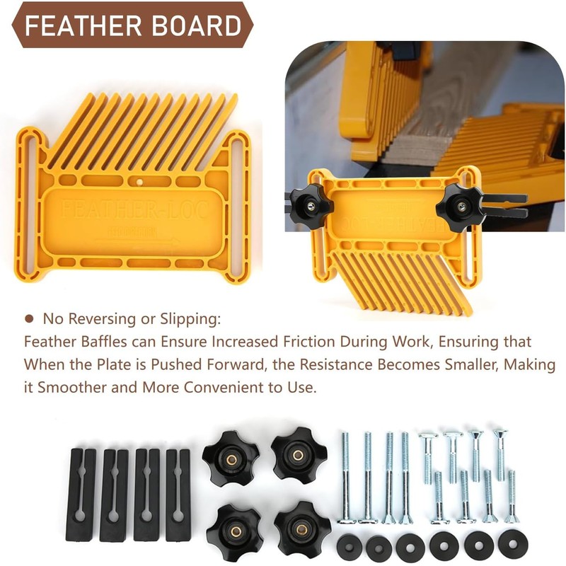 2Pcs Woodworking Featherboard, Table Saw AccessoriesBoard Set, Adjustable Woodworking Safety