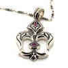 Gold & Diamond Direct 925 Sterling Silver Ruby Fleur De