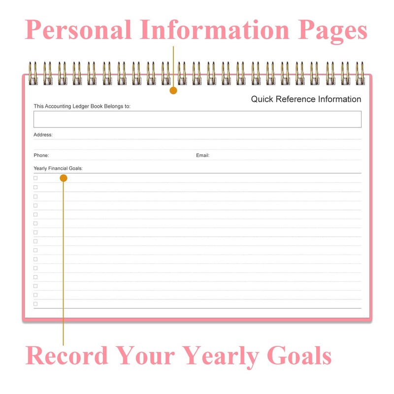 Accounting Ledger Book - A5 Ledger Book for Bookkeeping, Small