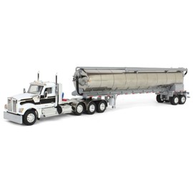 First Gear DCP 1/64 Kenworth W990 Tri-Axle Day Cab with Walinga Bulk Feed Tandem Axle Tank Trailer 60-1962