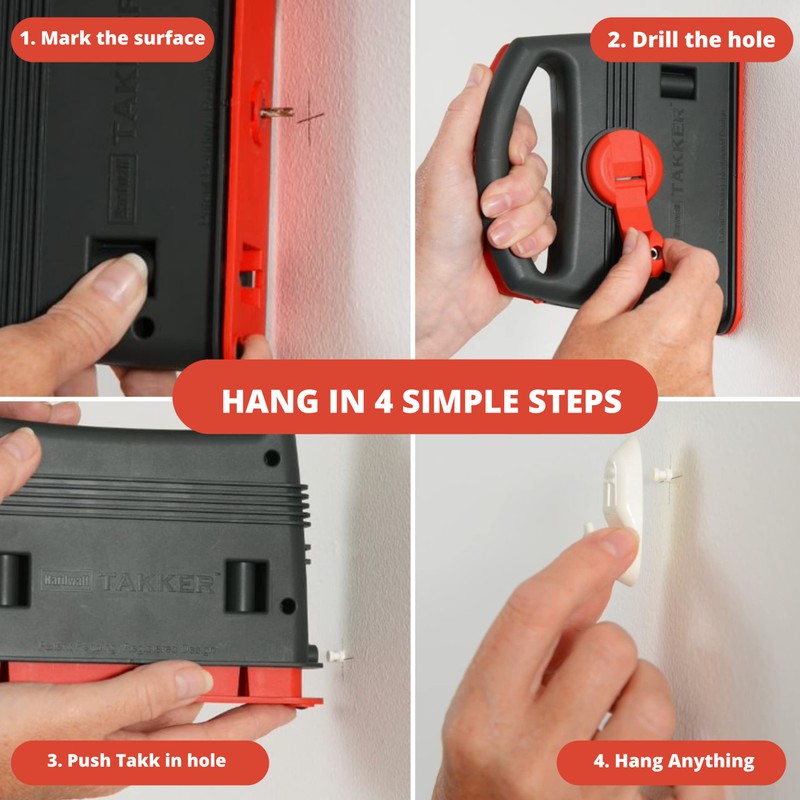 Takker® Easy One-Step Hardwall Picture Frame Hanging Tool Kit -