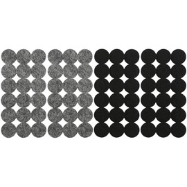 Softtouch 4772595N Self-Stick 1 Inch Felt Furniture Pads to Protect Hardwood Flooring from Scratches, 72 Piece Value Pack, Grey-Black