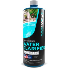 Pool Clarifier Liquid for Fast Acting Cloudy Water Treatment, Swimming Pool Water Clarifier Pool Owners Love, Use Our Clarifier to Keep Your Pool Clear - AquaDoc 32oz