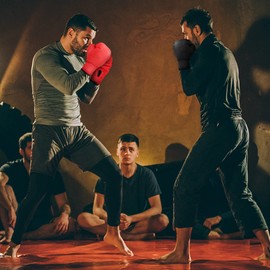 Boxing Gloves for Men and Women, 2 Pair Adult Boxing Gloves, Punching Gloves, Professional Training & Sparring Kick Boxing Gloves Training Glove Set Punching Bag Mitts, Black+Red, 2 Pair