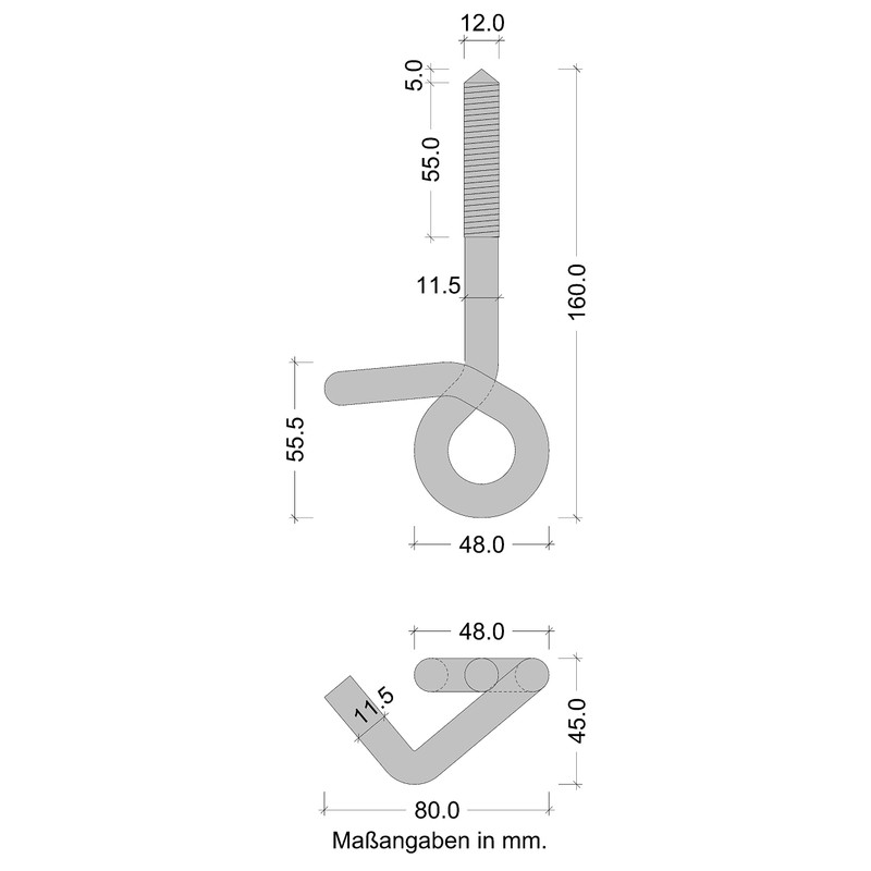 ALPENSTAHL Safety Swing Hook Galvanised Steel | Pack of 2