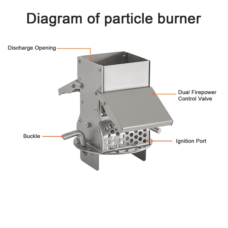 Outdoor Camping Stove Accessory Pellet Bin with Burner for Tent