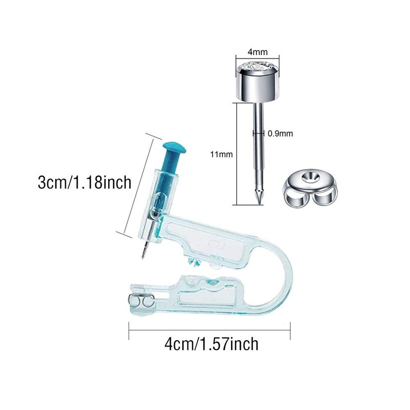 Ear Piercing Kit, 8 Pcs 4mm Disposable Self Ear Pericings