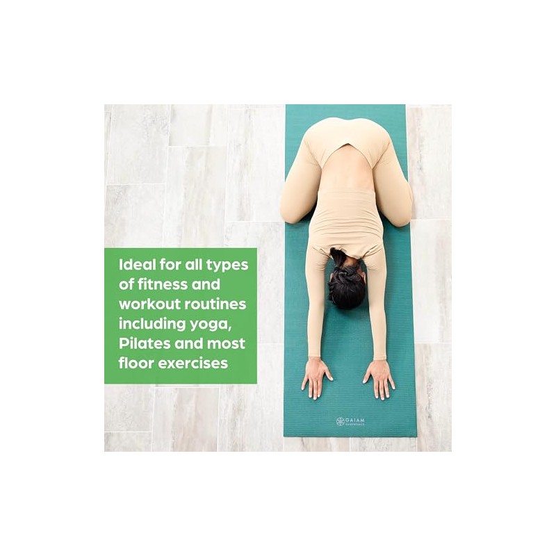 Gaiam Essentials Premium Yoga Mat with Yoga Mat Carrier Sling