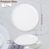 Tivcck 10 inch White Dinner Plates Set of 6, Ceramic