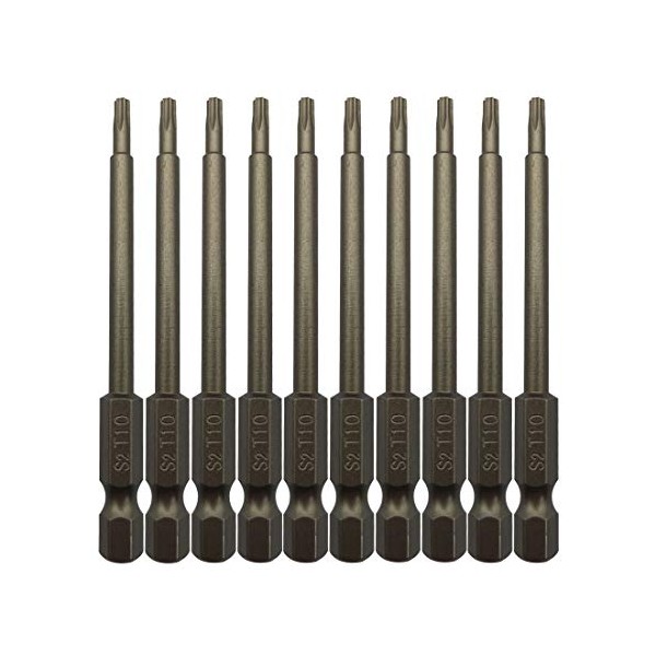 Sepuly 10Pcs Magnetic Torx Head Screw Driver Bits 75mm/3inch Long