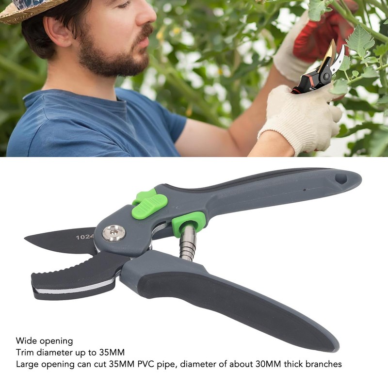 Ratchet Pruning Shears Heavy Duty Gardening Tool Tree Trimming Bypass