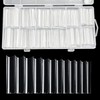 JZK 240x XXXL Clear Half Cover Extra Long Square Nail