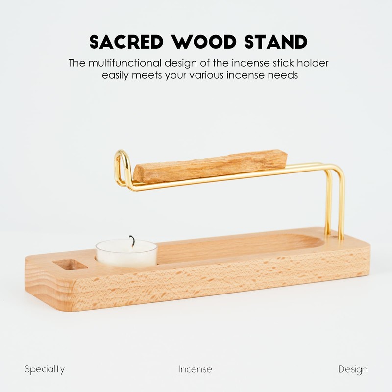 Incense Holder for Burning Palo Santo & Sage Sticks (Standard,