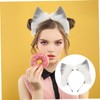 VICASKY 1Pc Furry Ears Headband Bendable Faux Hair Accessory for