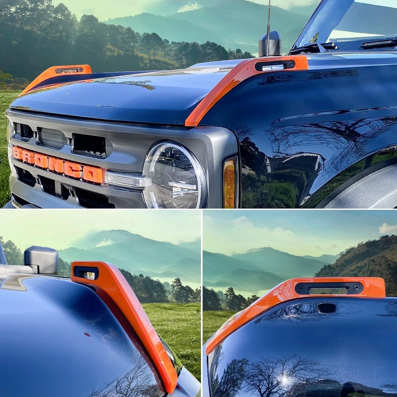 Trim Cover Exterior for Ford Bronco 2021-2026 2/4-Door 2PCS (Orange)