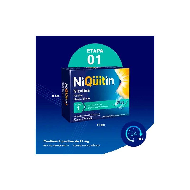 Niqitin Etapa 1 Parches 21 Mg 24 Horas, 7 Parches