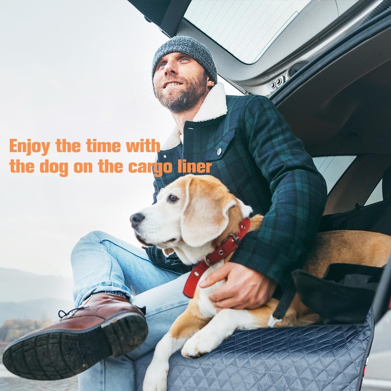 PETICON SUV Cargo Liner for Dogs, Waterproof Pet Cargo Cover