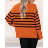 KIRUNDO Women's Striped Knit Oversized Fall Sweaters 2025 Trendy Clothes