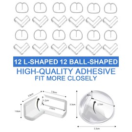 Trongle 24 Stück Tischeckenschutz für Babys, Schutz für Tischecken, sehr widerstandsfähig, geruchlos und ungiftig, Schutz für Tischecken und Möbelecken