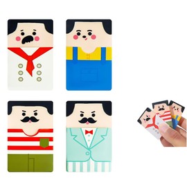 LeTradeJP Stationery Eraser for Elementary School Students Uncle Bald Eraser Cute Pencil Eraser Keepsake Petite Gift for Elementary School Students Drawing Learning Drawing Set of 4