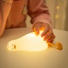 LED Night Light Cute Lying Duck Shape Soft Silicone Soft
