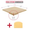 Unicook Pizza Stone for Oven and Grill, Square Baking Stone