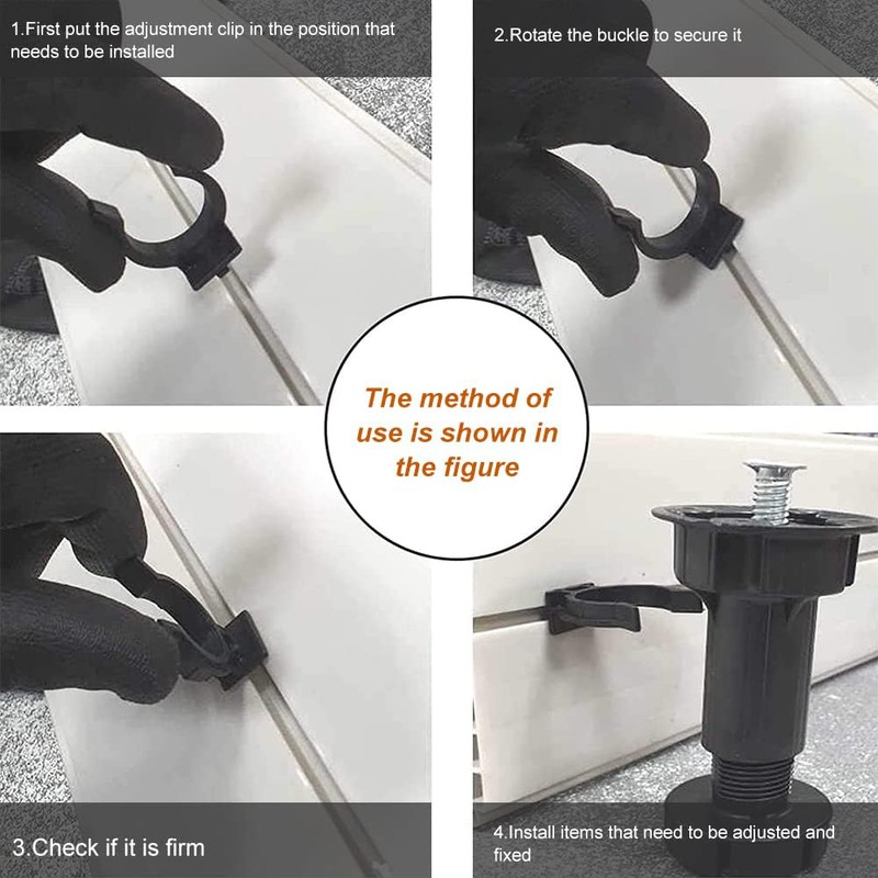 Kitchen Base Brackets, 20 Pieces Base Holder for Kitchen Bases,