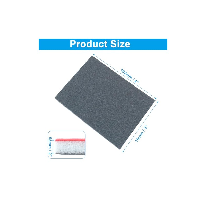 20Pcs 600 Grit Sanding Sponge, 4" x 3" Soft and