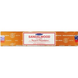 Satya Nag Champa Sandalwood Incense Sticks | x1 pack | comes with SAMASIA bookmark | Incense can be used for Aromatherapy, Spa, Yoga, Weddings, Meditation, Healing, Positivity and Relaxation