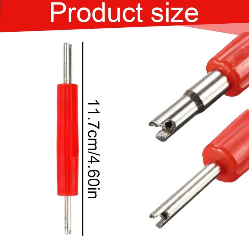 OUDQFCJ 3 Pcs Valve Extractor 2-Sided Metal Wheel 8 mm