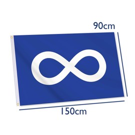 Metis Flag,3x5 FT MÉTIS Native Flag,36x60 Inch Large Digitial Double-Printed Durable 150D Thick Polyester Decorations with 2 Brass Grommet