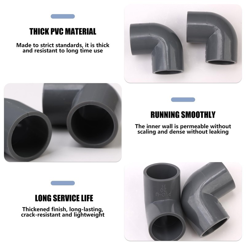 20mm UPVC Pipe Elbow Connectors, Lasting 90 Degree Fitting Socket