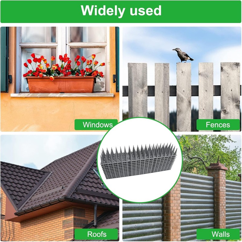 10Packs 9.84 Ft Bird Deterrent Spikes Strips Bird Spikes for