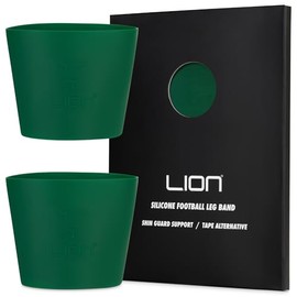 Silicone Soccer Leg Bands for Adults & Older Kids - Tape Alternative to Hold Shin Guards in Place - Variety of Colours to Match Your Team Uniform (Forest Green)