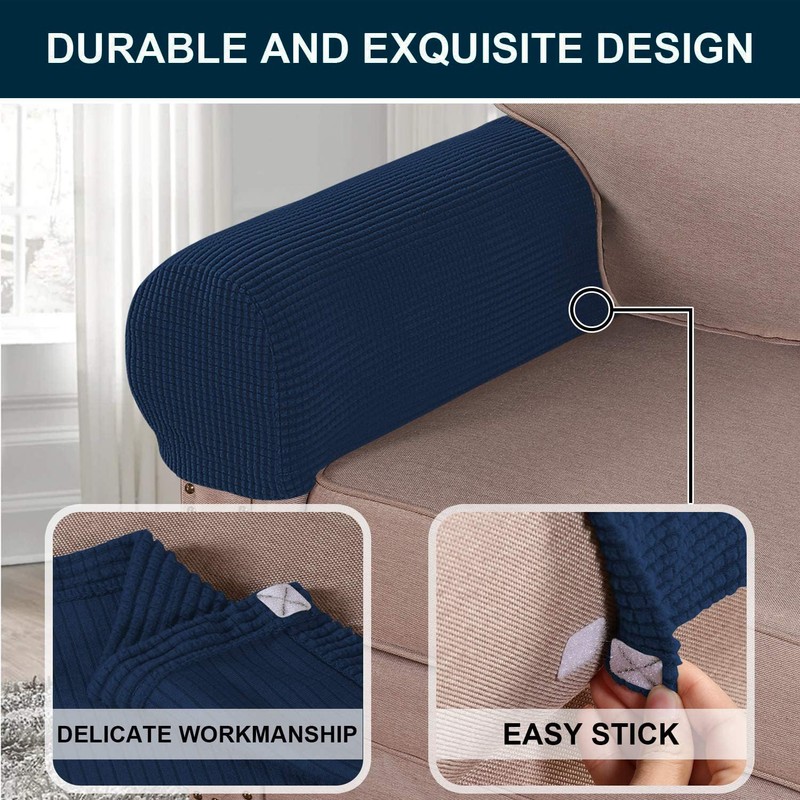 ADPON Stretch Armrest Covers Spandex Arm Covers for Chairs Couch