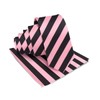 Vittorio Farina Premium Satin Striped Necktie & Pocket Square Set