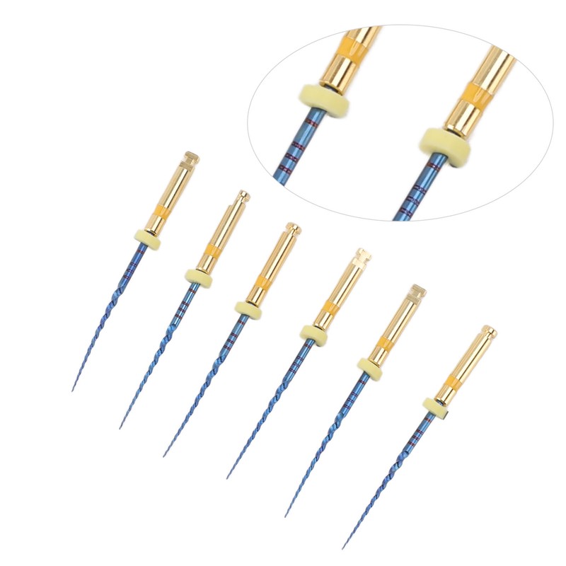6pcs F1 Endodontic Canal Files Stretchy Metal Portable Rustproof Endodontic