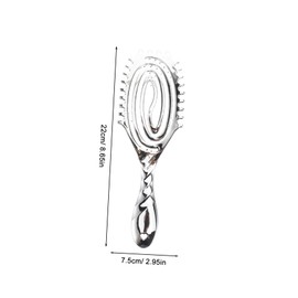 Beavorty Paddle Brush for Wet and Dry Hair Detangling Smooth Gliding Hair Massaging Brush Compact and Portable Design for Salon and Personal Use Silver