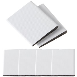 QDiShi 6 Pieces Self-Adhesive Door Corner Seals,Door Frame Seal Corner Foam Weather Stripping Draft Stopper for Weather Protection, for Isolation of Noise (White)